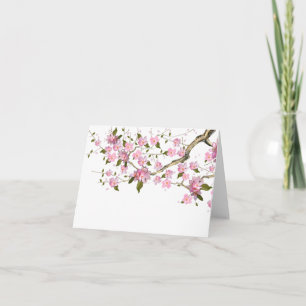 Pink Japanese Cherry Blossom Thank You Cards