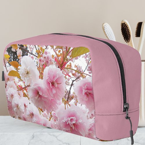 Pink Japanese Cherry Blossoms Floral Dopp Kit