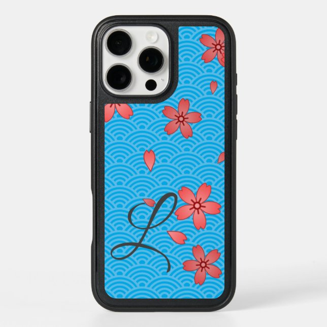 Pink Japanese Cherry Blossoms on Water Otterbox iPhone Case (Back)