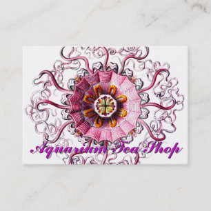 Pink jellyfish Ernst Haeckel Flower Pink Business Card