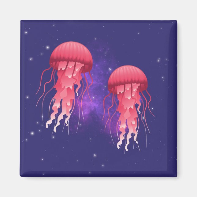  Pink Jellyfish Magnet (Front)