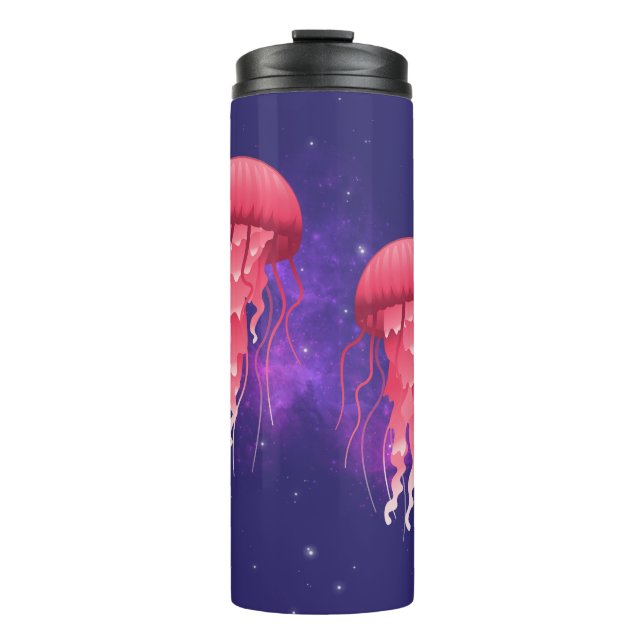 Pink Jellyfish Thermal Tumbler (Front)