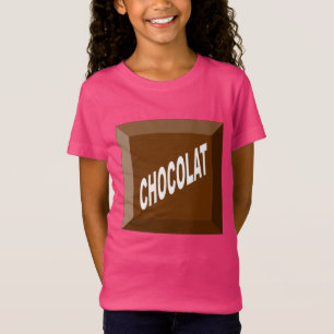 Pink jersey T-shirt for girls CHOCOLAT