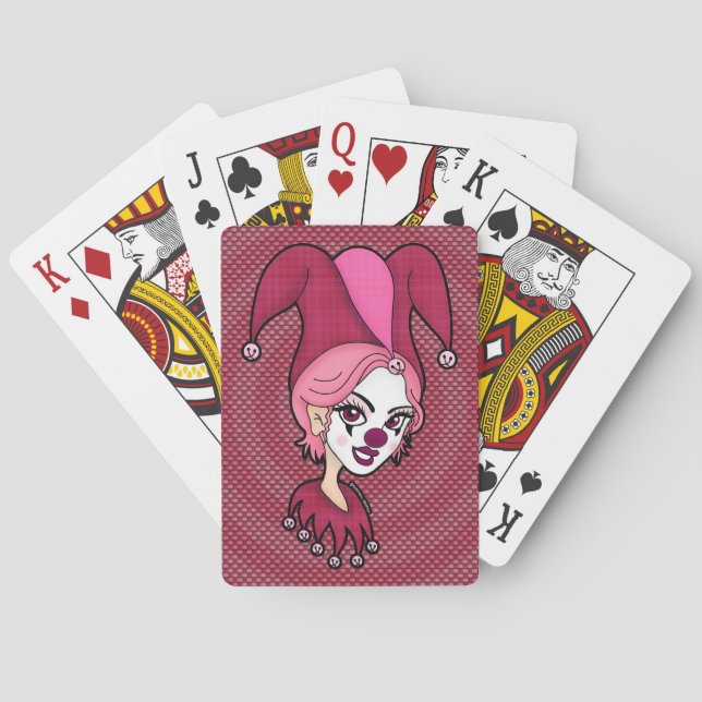 Pink Jester Playing Cards (Back)