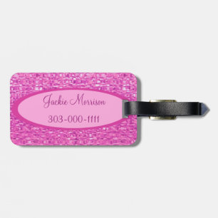Pink Jewel Luggage Tag