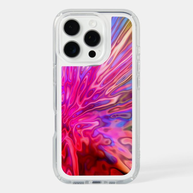 Pink Jewel Tones Flowing Abstract Speck iPhone Case (Front)