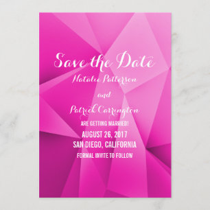 Pink Jewel Tones Save the Date Invite