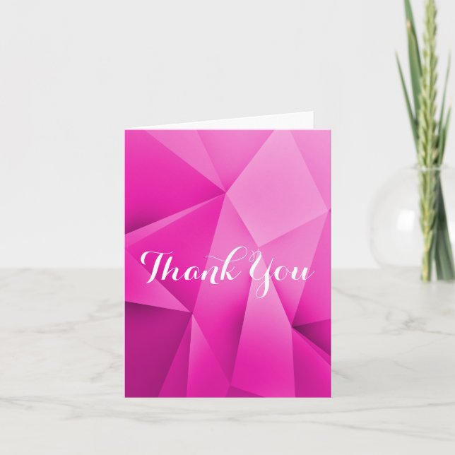 Pink Jewel Tones Thank You Card (Front)