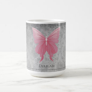 Pink Jeweled Butterfly Coffee Mug