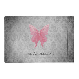 Pink Jeweled Butterfly Placemat