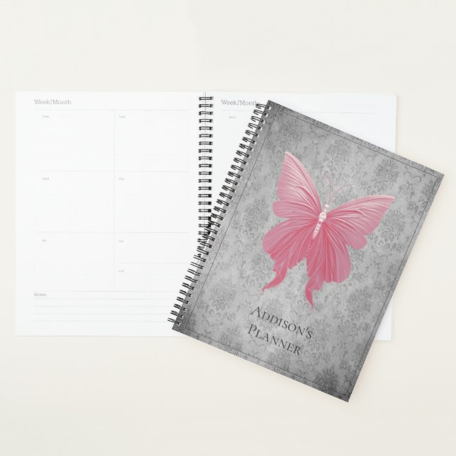 Pink Jeweled Butterfly Planner (Display)