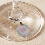 Pink Jeweled Butterfly Wine Charm