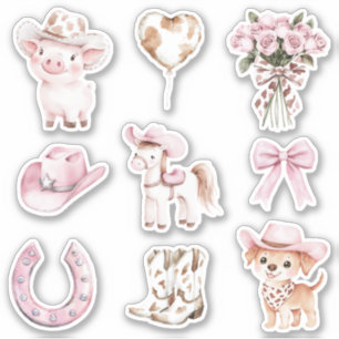 Pink Jewels Horse Shoe Sticker