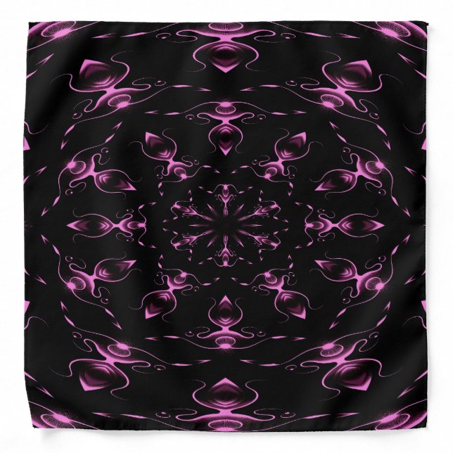 Pink Jewels Modern Art Bandana (Front)