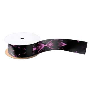 Pink Jewels Modern Art Satin Ribbon