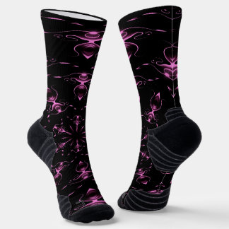 Pink Jewels Modern Art Socks