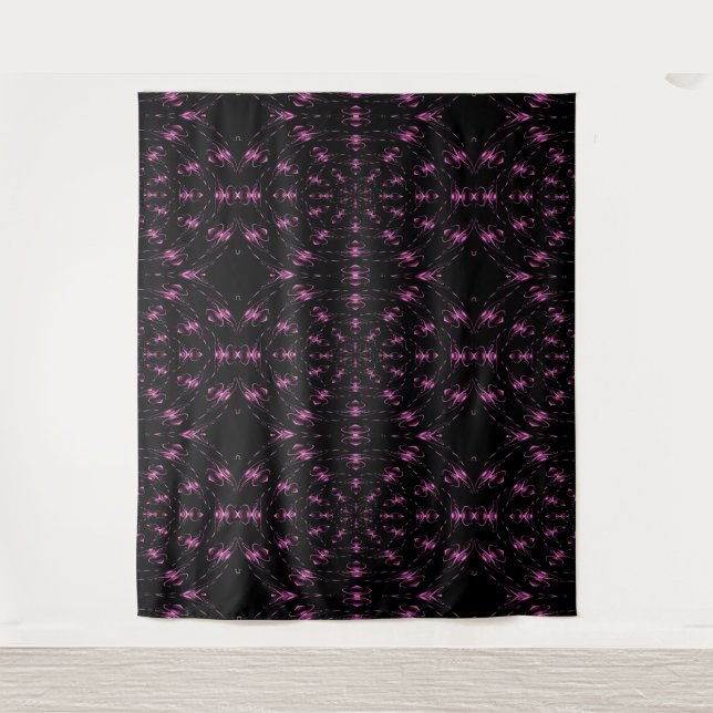 Pink Jewels Modern Art Tapestry (Front)