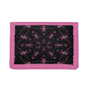 Pink Jewels Modern Art Trifold Wallet