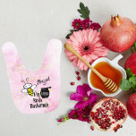 Pink Jewish Gift for Baby First Rosh Hashanah  Baby Bib<br><div class="desc">Pink Glitter Jewish Gift for Baby First Rosh Hashanah Baby bib</div>