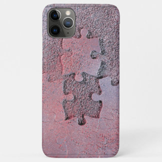 Pink Jigsaw Puzzle for Autism Awareness Month iPhone 11 Pro Max Case