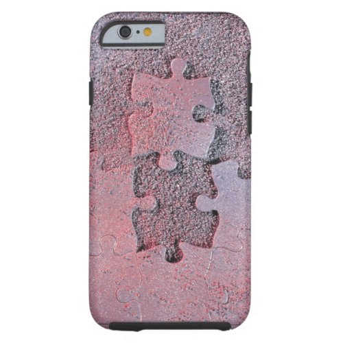Pink Jigsaw Puzzle for Autism Awareness Month Tough iPhone 6 Case
