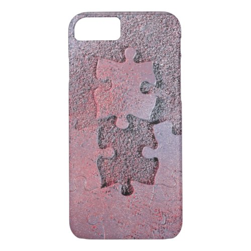 Pink Jigsaw Puzzle for Autism Awareness Month iPhone 87 Case