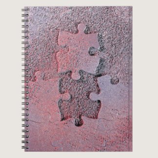 Pink Jigsaw Puzzle for Autism Awareness Month Notebook