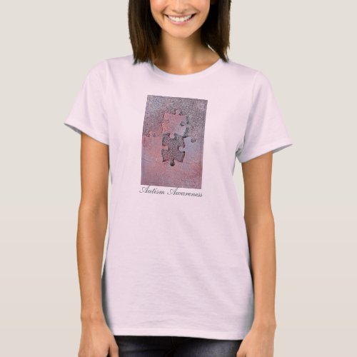 Pink Jigsaw Puzzle for Autism Awareness Month T_Shirt
