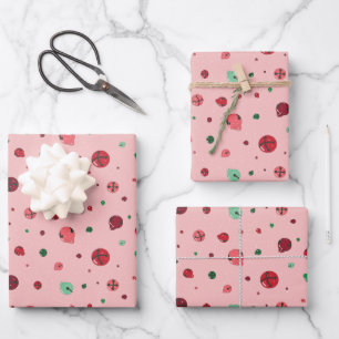 Pink Jingle Bells Christmas Wrapping Paper