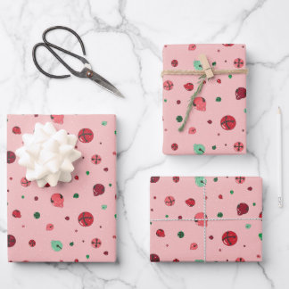 Pink Jingle Bells Christmas Wrapping Paper