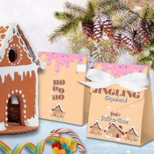 Pink Jingling Gingerbread Favor Box