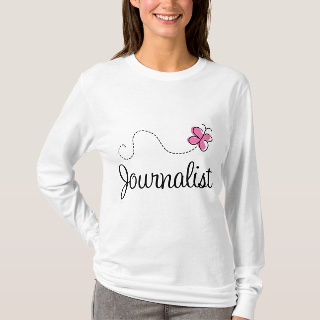 Pink Journalist T-Shirt (Front)