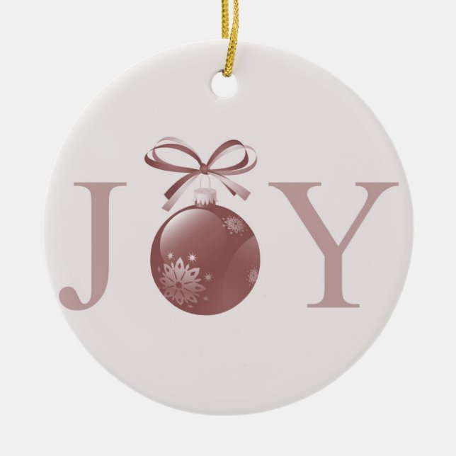 Pink Joy Christmas Ornament (Front)