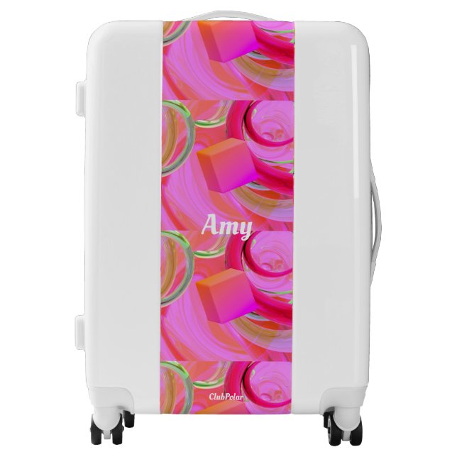 Pink Joy Customizable Luggage (Front)