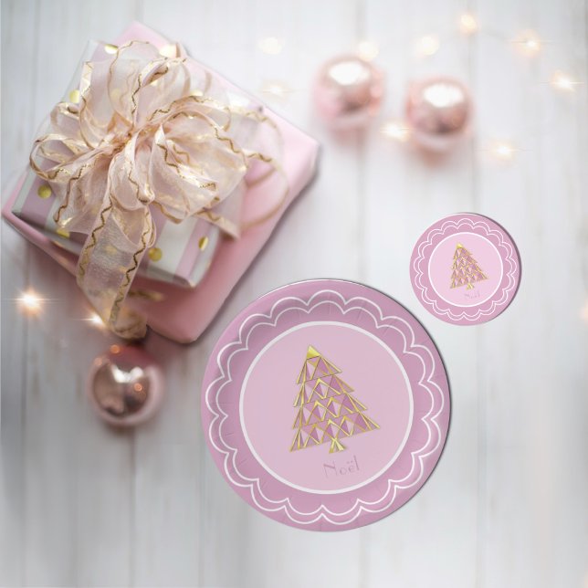Pink Joyoux Noel Paper Plate (Creator Uploaded)