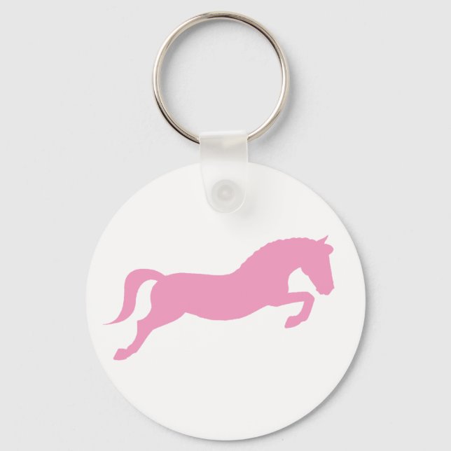 Pink Jumping Pony Keychain (Front)