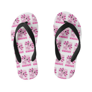 Pink Just A Girl Who Loves Axolotl Kid's Flip Flops