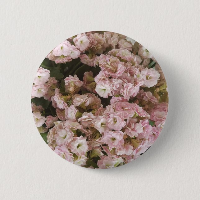 Pink Kalanchoe Plant Button (Front)