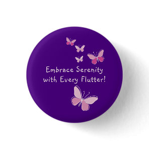 Pink Kaleidoscope of Butterfly Your Name Indigo Button