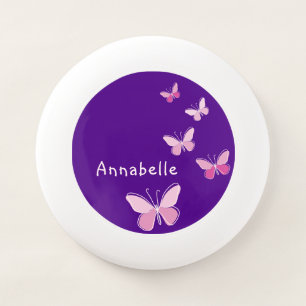 Pink Kaleidoscope of Butterfly Your Name Indigo Wham-O Frisbee