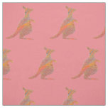 Pink Kangaroo Combed Cotton Girl's Fabric