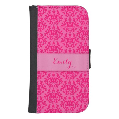 Pink kangaroo paw damask ribbon named flap case