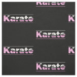 Pink Karate Martial Arts Modern Typography Fabric
