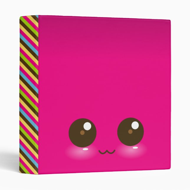 Pink Kawaii Face Binder (Front/Spine)