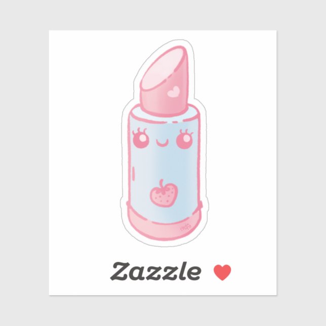 Pink Kawaii Lipstick Sticker (Sheet)