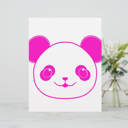 Pink Kawaii Panda Bear (Standing Front)