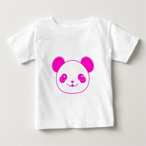 Pink Kawaii Panda Bear Baby T_Shirt