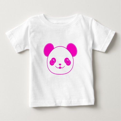 Pink Kawaii Panda Bear Baby T_Shirt