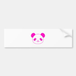 Pink Kawaii Panda Bear Bumper Sticker