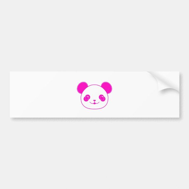 Pink Kawaii Panda Bear Bumper Sticker (Front)